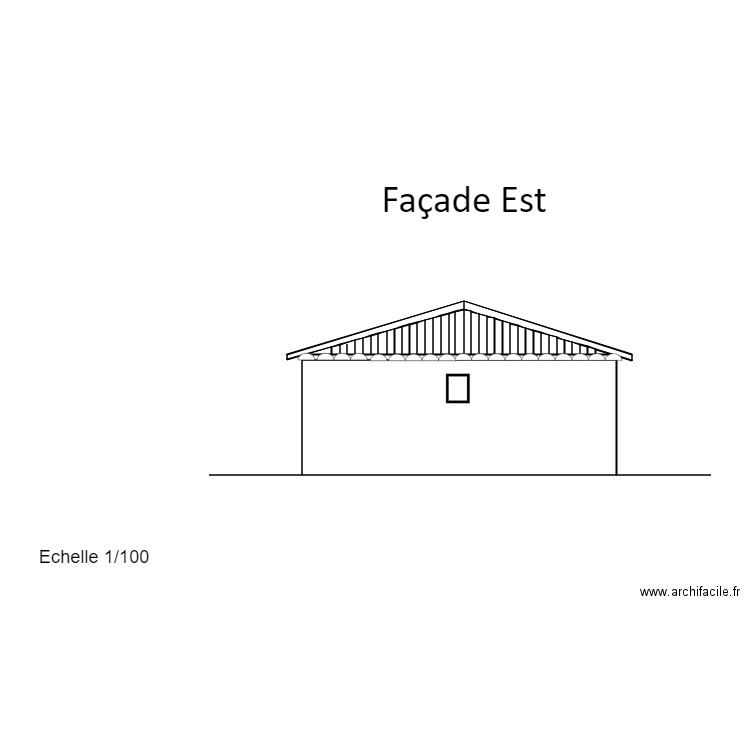 Façade est. Plan de 0 pièce et 0 m2