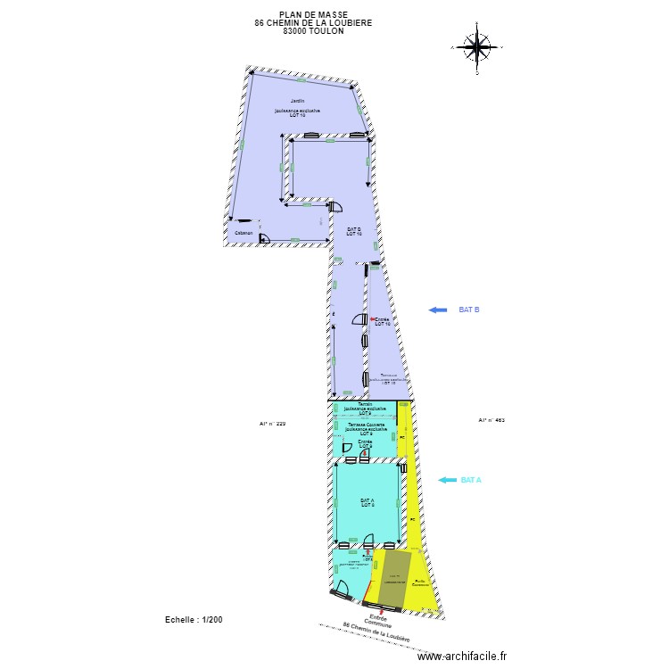 86 CHEMIN DE LA LOUBIERE PLAN DE MASSE. Plan de 0 pièce et 0 m2