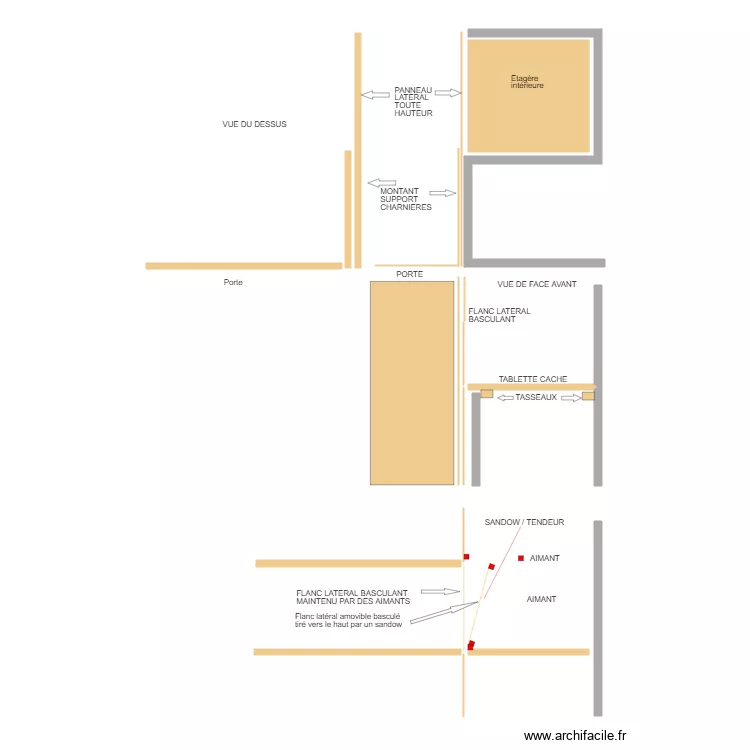 Plan placard LL & SL. Plan de Plan placard LL & SL. Plan de