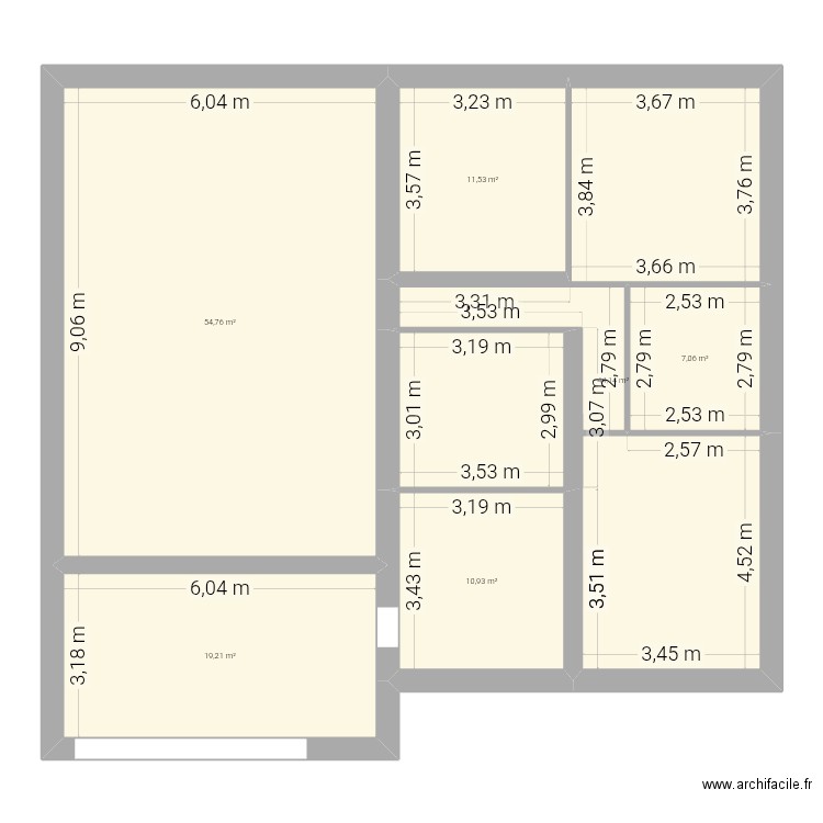 Maison de la montagne. Plan de 6 pièces et 148 m2