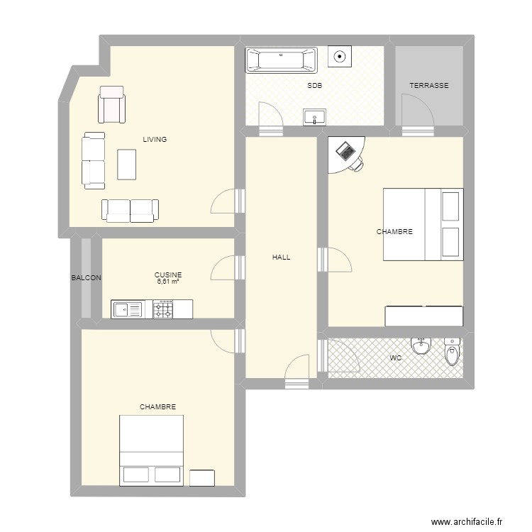 MEISER 14. Plan de 9 pièces et 80 m2