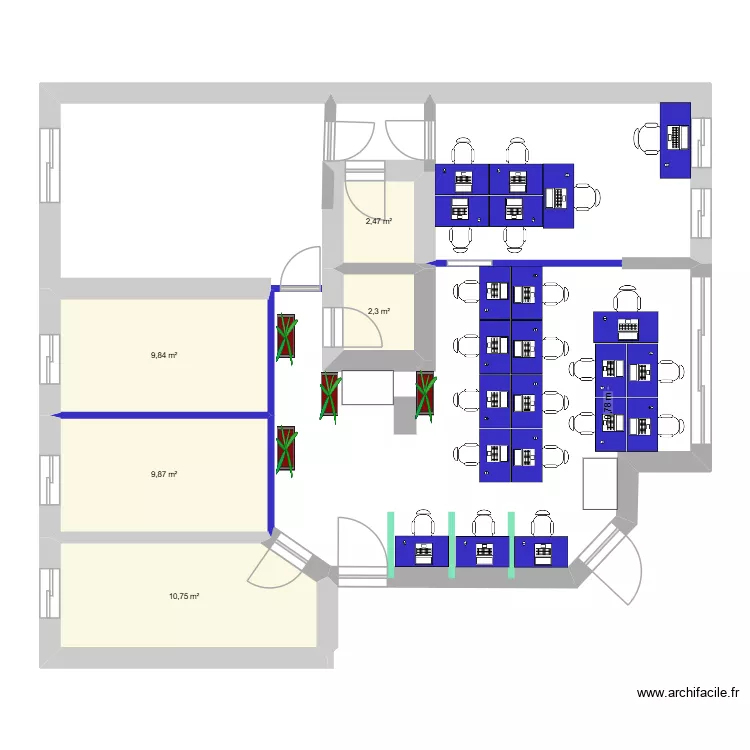 phonytel av france. Plan de 5  et 35 m²