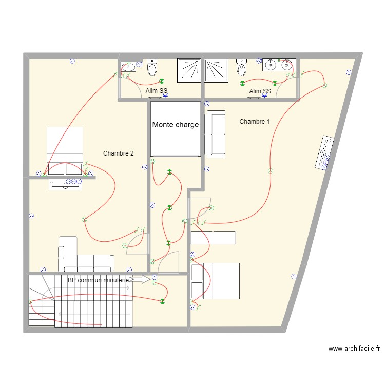 Plan 15/01/24 R+1. Plan de 5 pièces et 112 m2