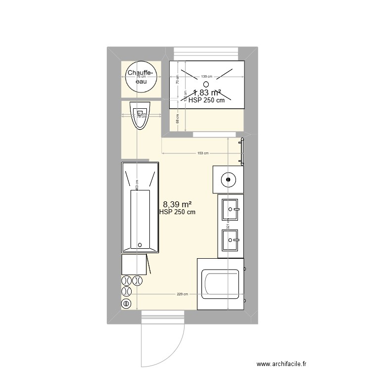 ju et Yan sdb. Plan de 0 pièce et 0 m2