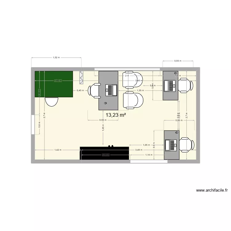 LOVA PLAN. Plan de 1  et 13 m²