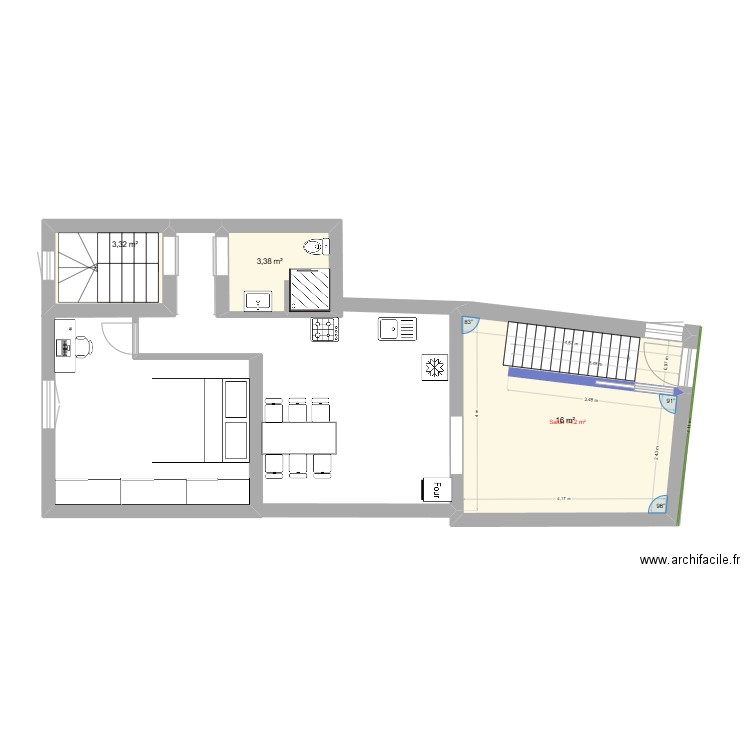 142 juillet 2025. Plan de 4 pièces et 26 m2