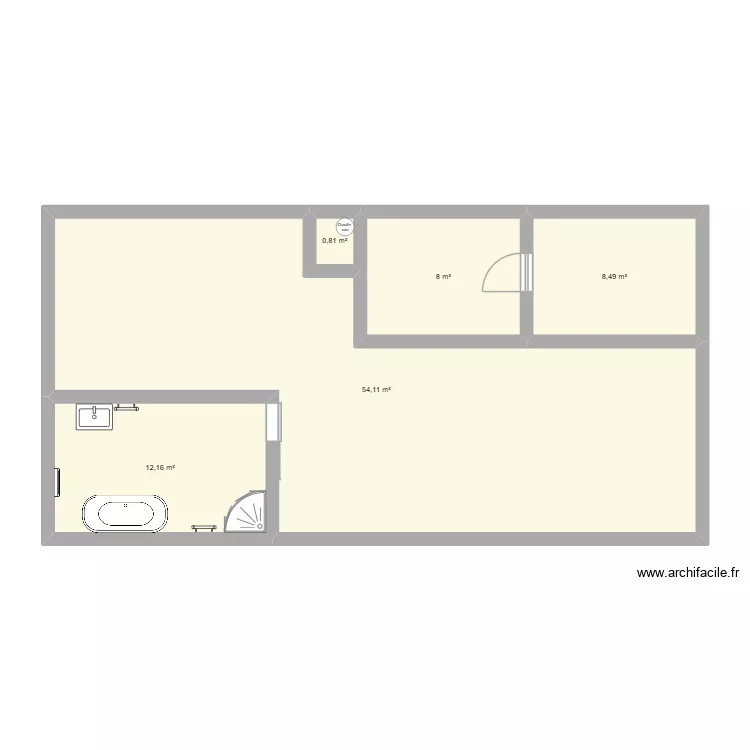apparte 1. Plan de 5 Pièces et 84 m² apparte 1. Plan de 5 Pièces et 84 m²
