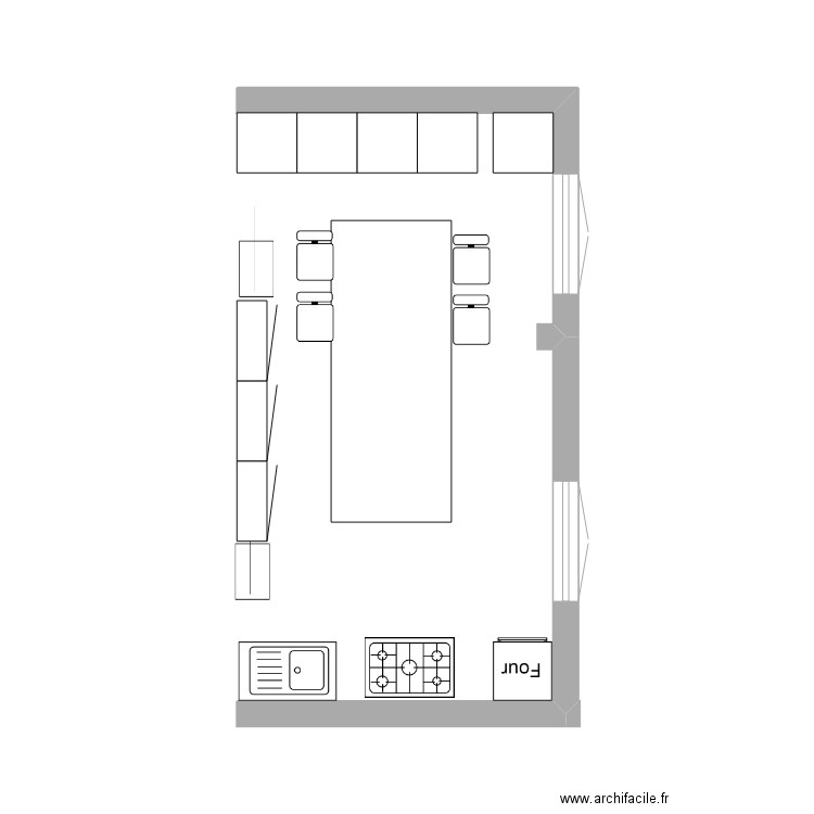 projet cuisine. Plan de 0 pièce et 0 m2