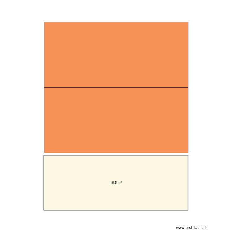 toiture. Plan de 1 pièce et 17 m2