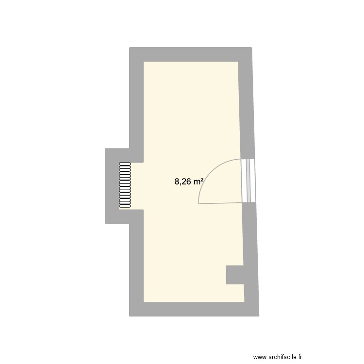 SALLE DE BAIN ORGIGNE. Plan de 1 pièce et 8 m2