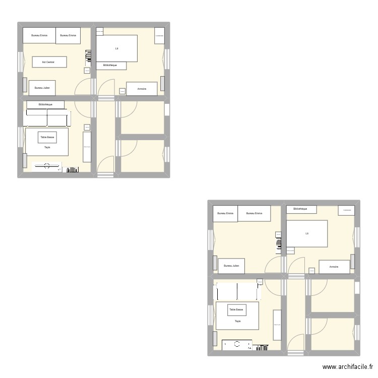 maison jupiou. Plan de 12 pièces et 88 m2