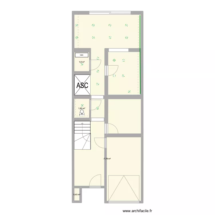 MJ rez de chauss&eacute;e. Plan de 