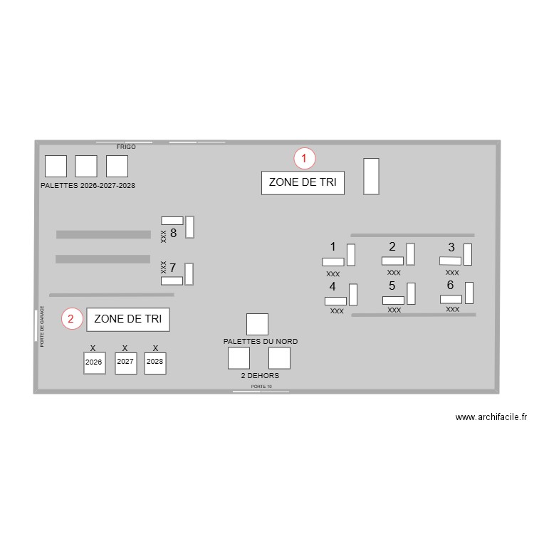 Tri. Plan de 1 pièce et 89 m2