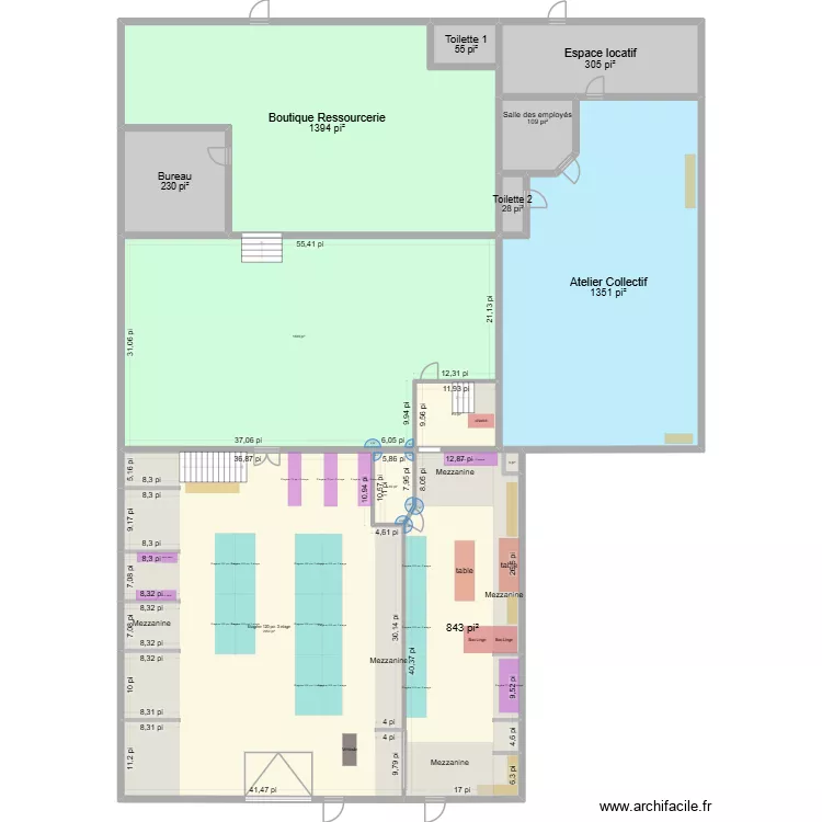 R&eacute;-Ut&icirc;les_Mat_apr&egrave;sMesures_etagere v2a. Plan de 13  et 758 m²