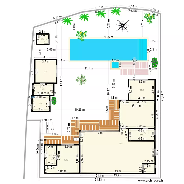 Villa 1. Plan de 