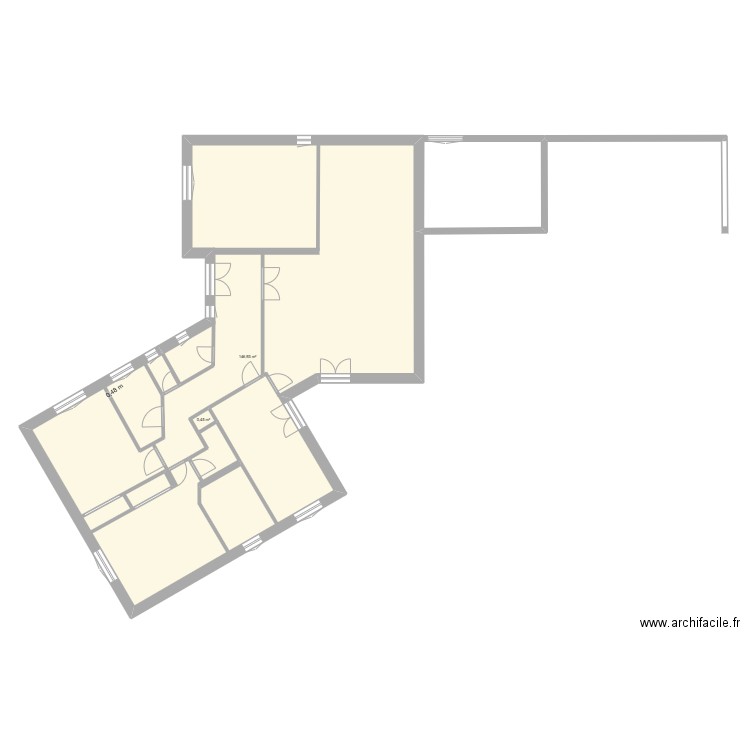 ETAT DES LIEUX    RDC   VICTOR & LISA. Plan de 2 pièces et 150 m2