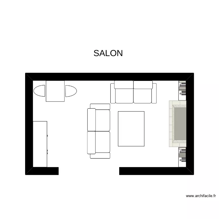 salon. Plan de 