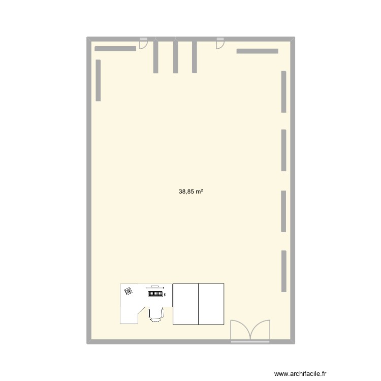 Magasin. Plan de 0 pièce et 0 m2
