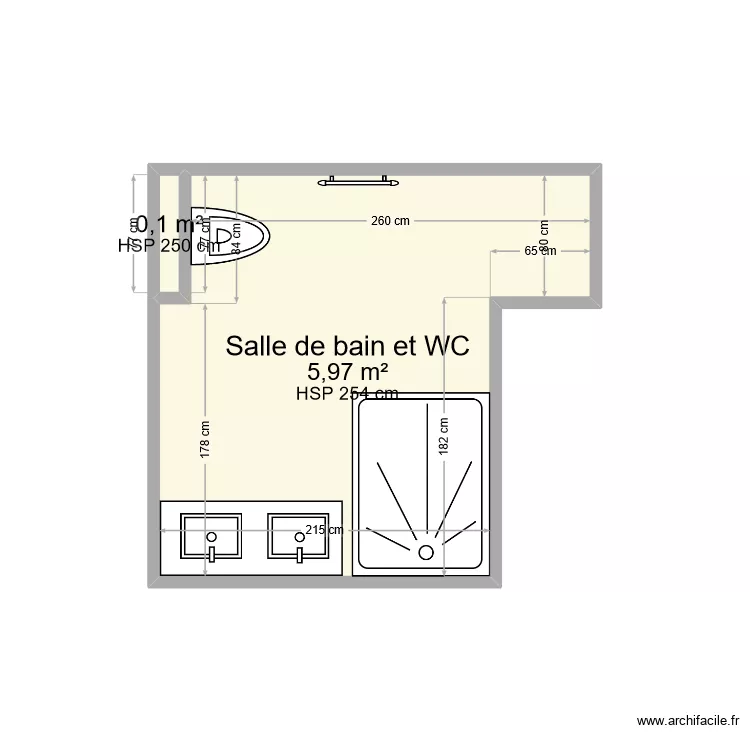 SDB Benammour RDC. Plan de SDB Benammour RDC. Plan de