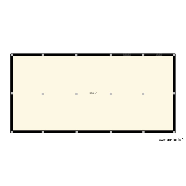 plan ferme. Plan de 1 pièce et 105 m2