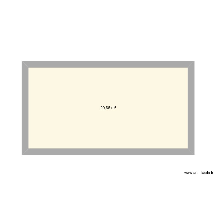 ESSAUI. Plan de 1 pièce et 21 m2