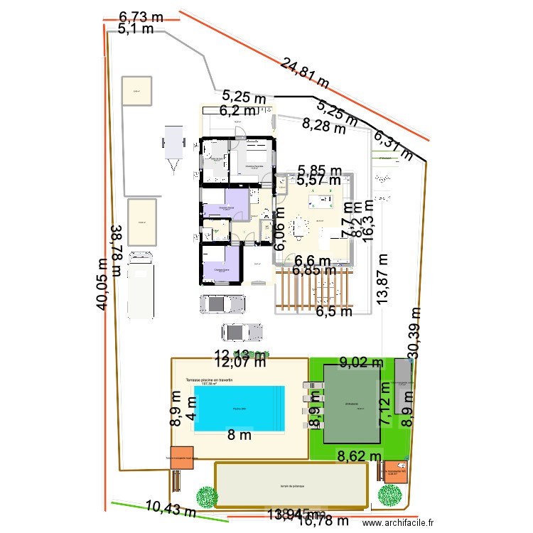 Maison Blanche ST MAXIMIN. Plan de 15 pièces et 340 m2