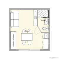 4,4x4,6m | 20,1m2 Abri français