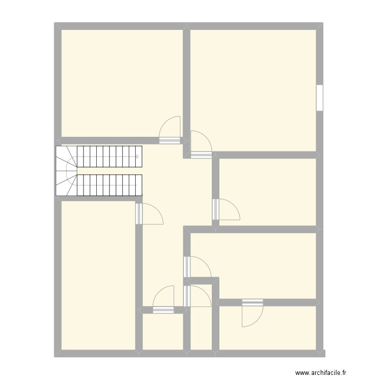 plan deuxiéme étage. Plan de 9 pièces et 107 m2