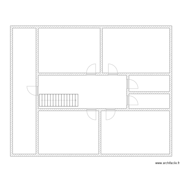 Stavaux étage. Plan de 8 pièces et 144 m2