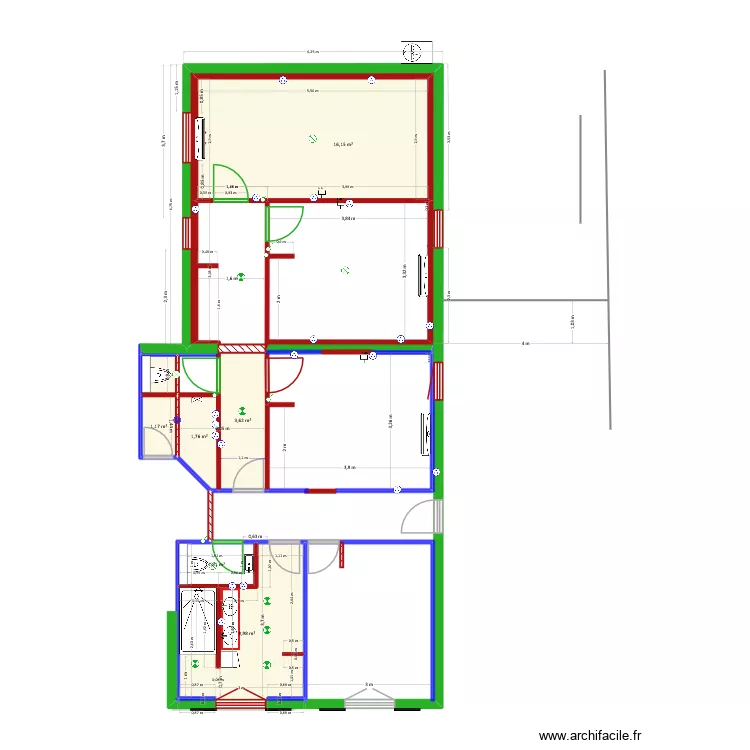 PlanExtensionPourArtisans_f&eacute;vrier2026. Plan de 7  et 34 m²