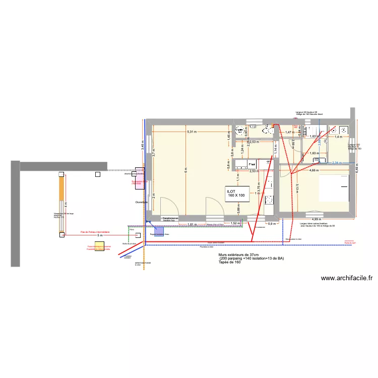 Plan au 25 f&eacute;vrier 2025 apr&egrave;s r&eacute;union de chantier. Plan de 