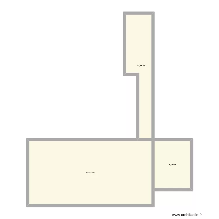 TERRASSE. Plan de 3  et 67 m²