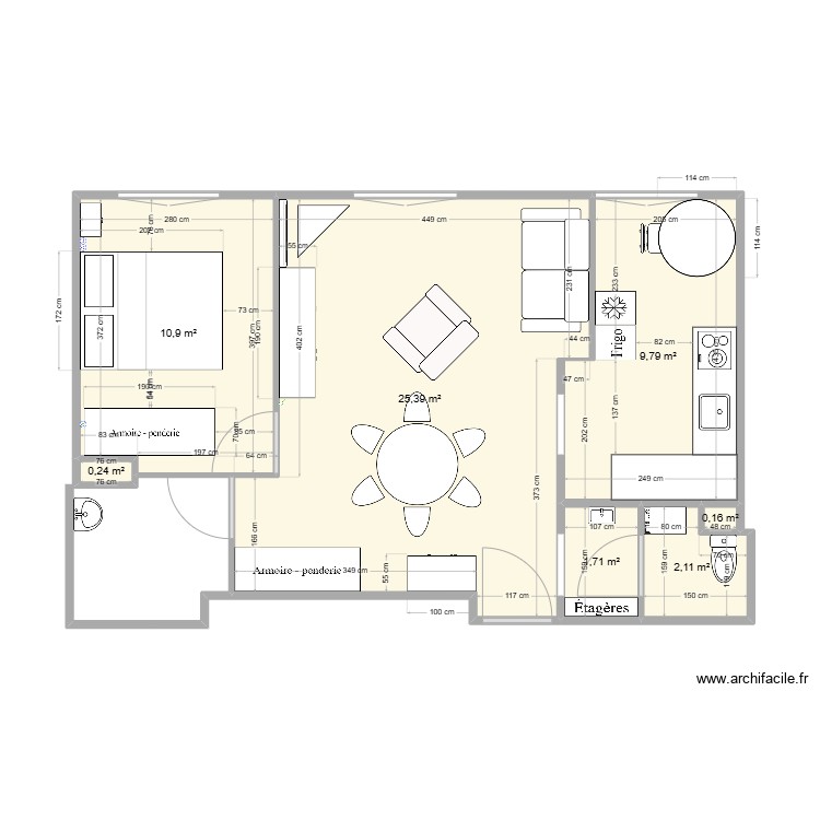 Appart Ma&iuml;th&eacute;. Plan de 0 pièce et 0 m2