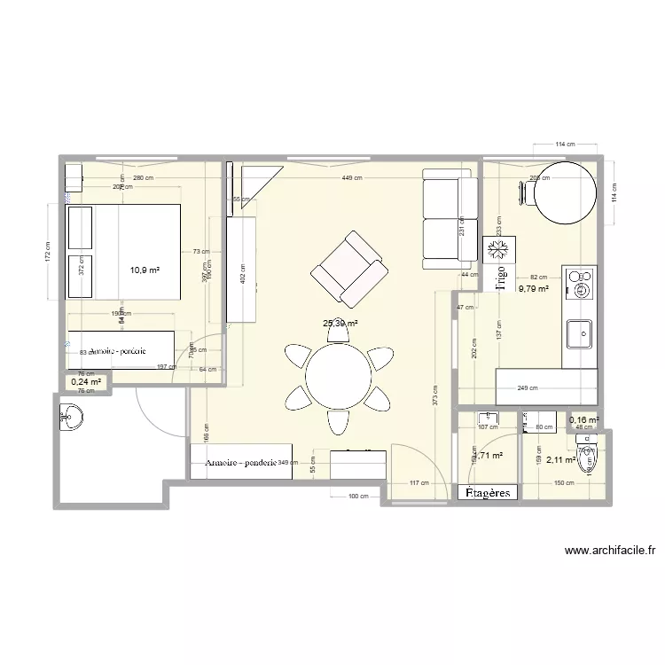 Appart Maïthé. Plan de Appart Maïthé. Plan de
