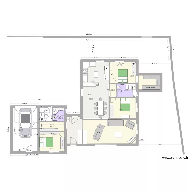 didier maison  existante 3. Plan de 14  et 269 m²
