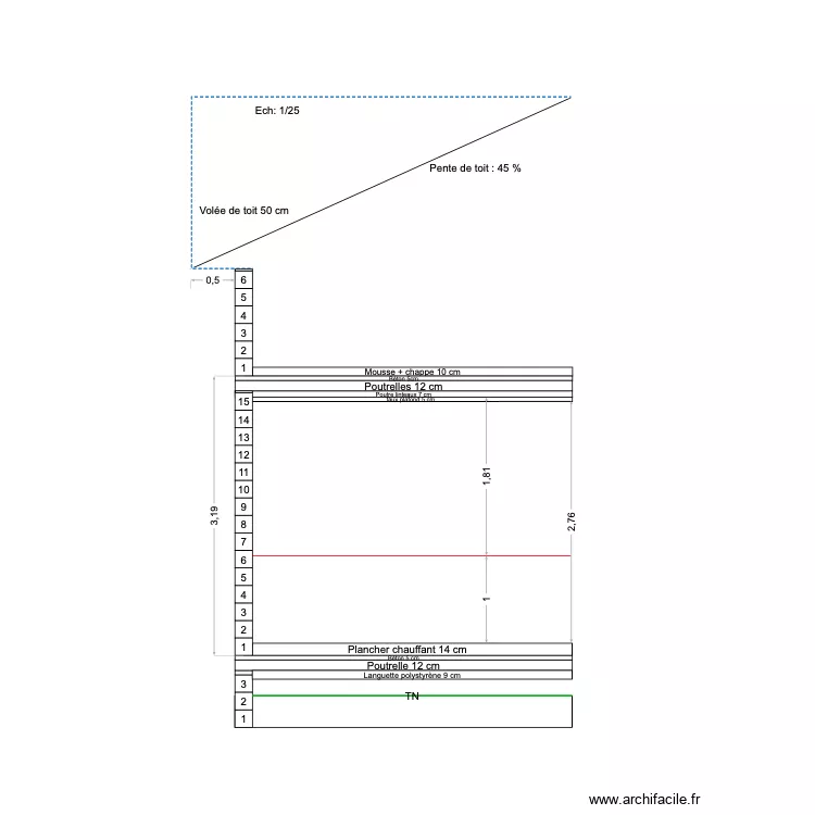 Plan aglo motif. Plan de 