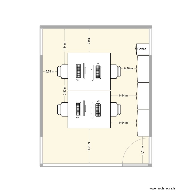 PARIS MISSOFFE - Bureau Tréso. Plan de 0 pièce et 0 m2