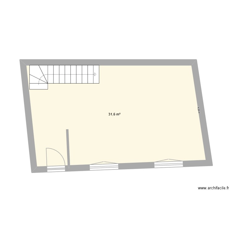 appart3. Plan de 5 pièces et 62 m2