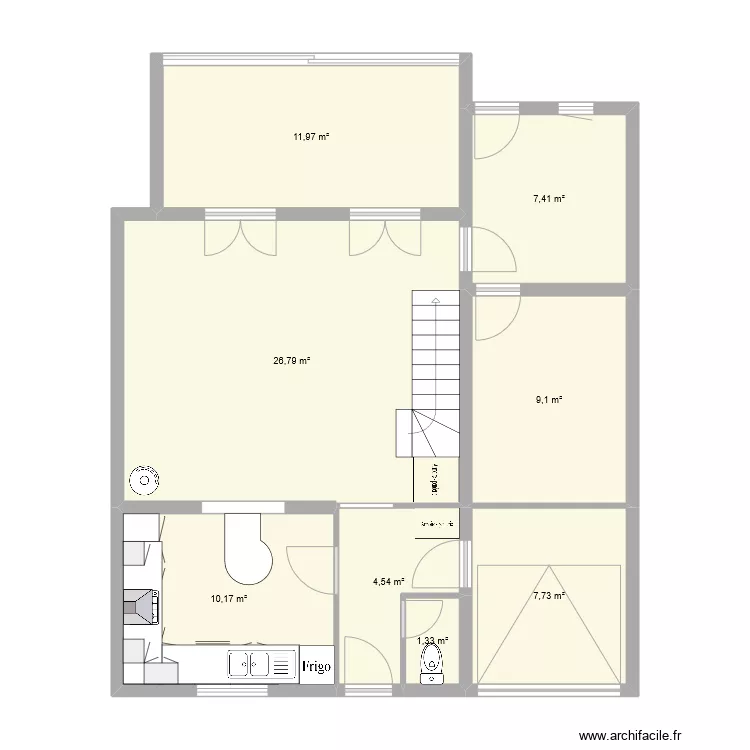 C&eacute;line rdc. Plan de 