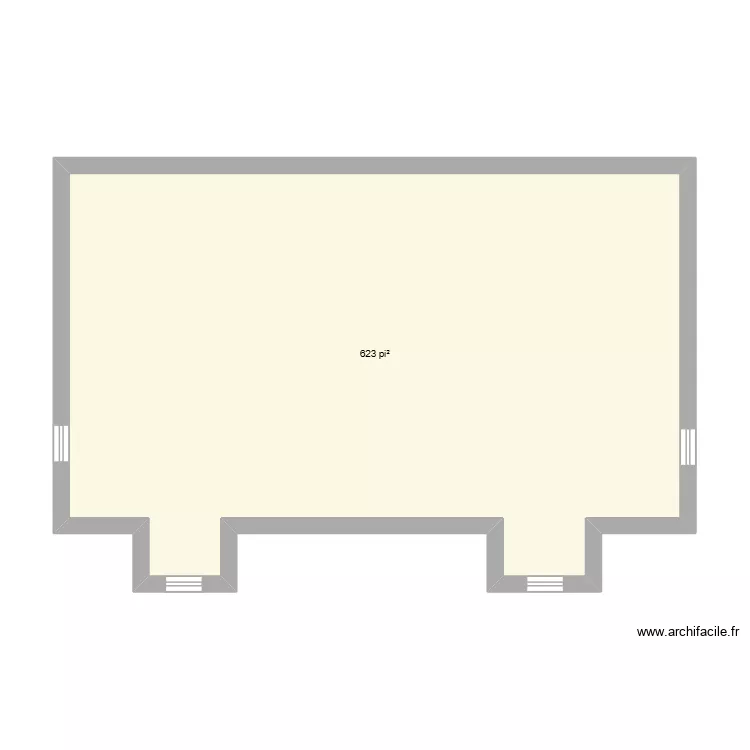 &Eacute;tage. Plan de 1  et 58 m²