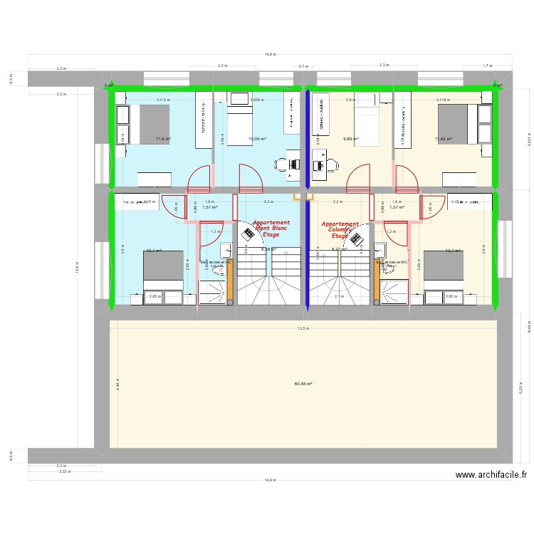 20250723 Projet Rénovation Sud Mury. Plan de 28 pièces et 301 m2