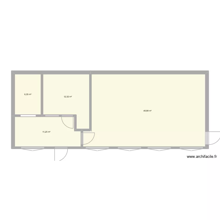 plan 1. Plan de 4  et 80 m²