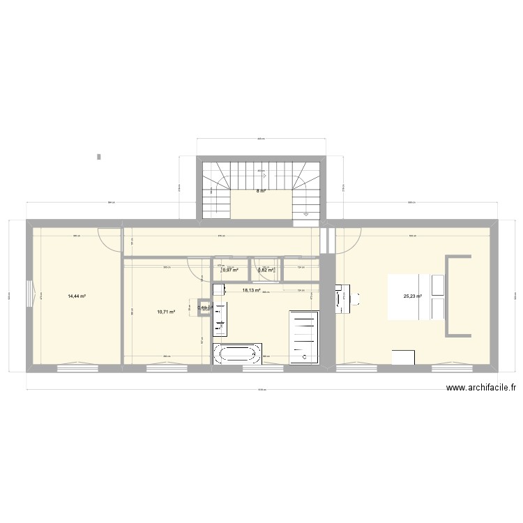 Corbeyre projet étage 1. Plan de 0 pièce et 0 m2