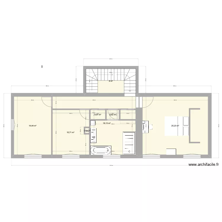 Corbeyre projet &eacute;tage 1. Plan de 