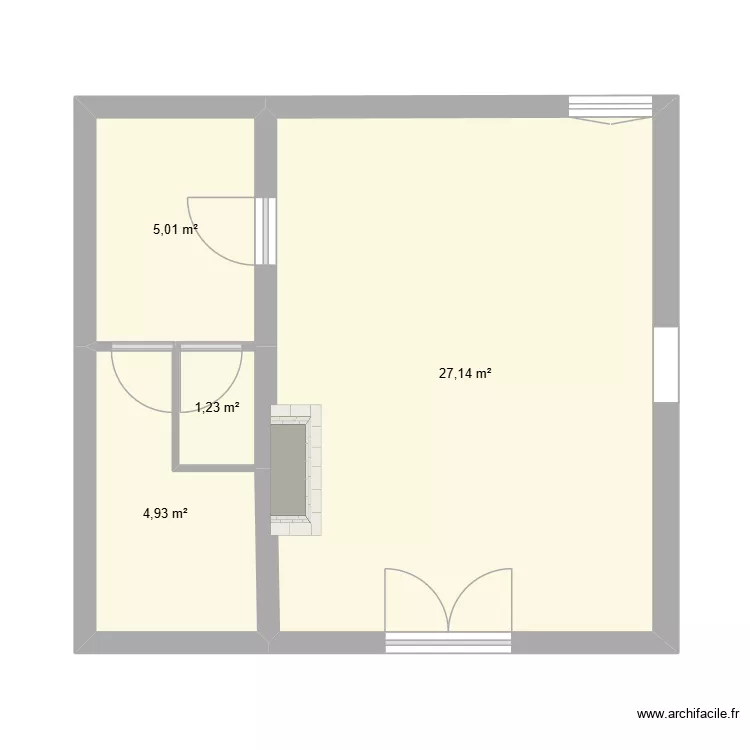 maison taug. Plan de 4  et 38 m²