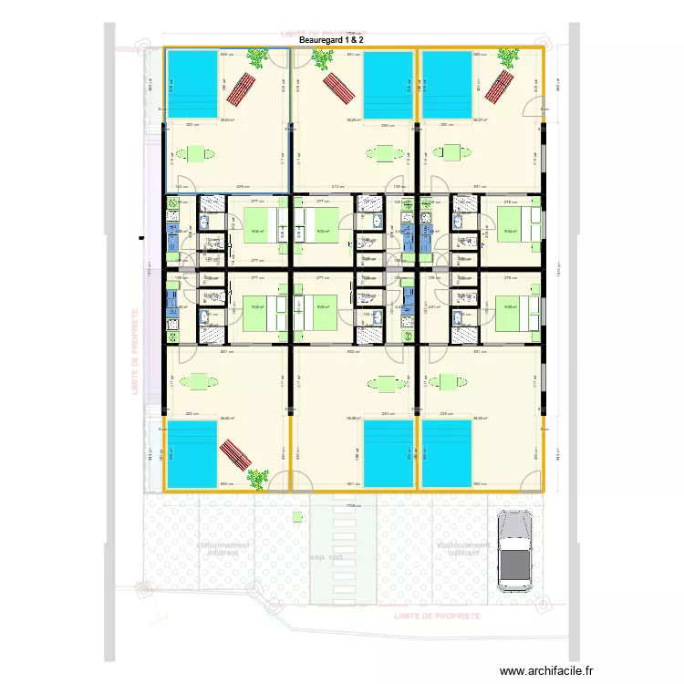 Beauregard 1 & 2. Plan de 