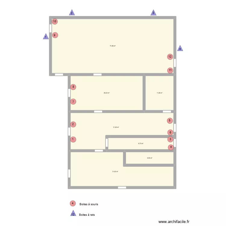 Ginion Motor - Ferrari. Plan de 7  et 193 m²