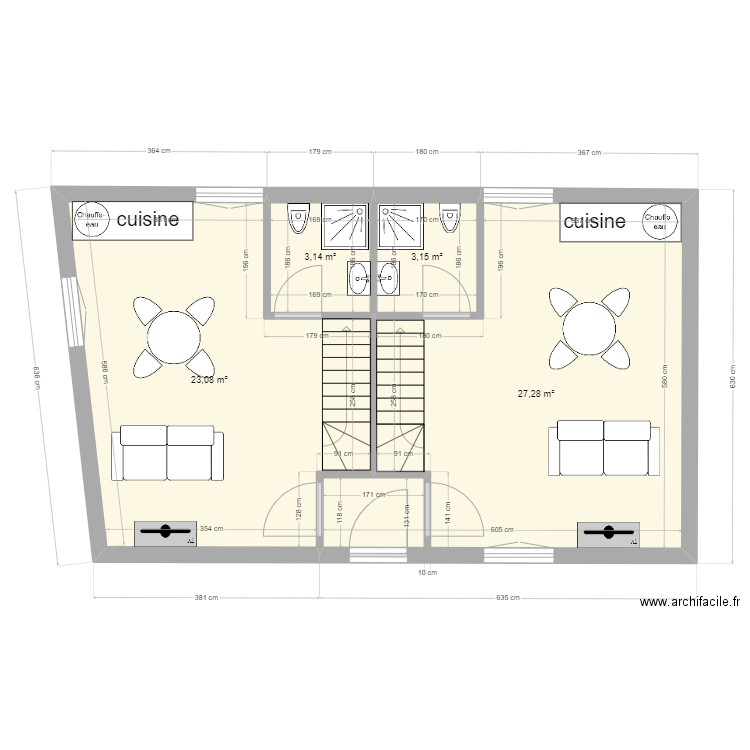plan appart 2 bis 4. Plan de 0 pièce et 0 m2