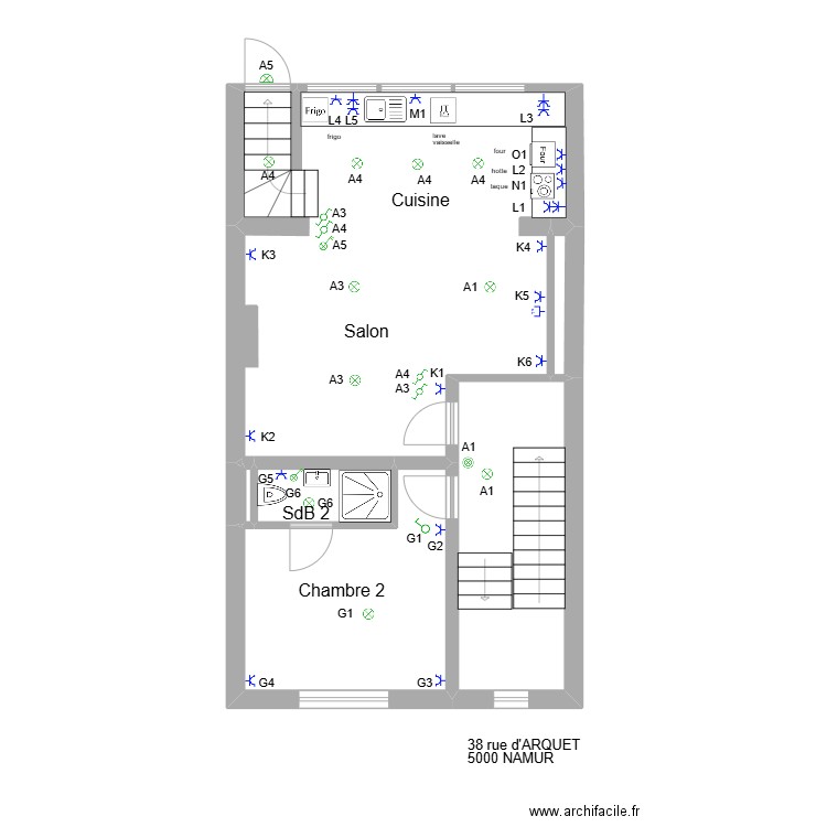Arquet 1er. Plan de 7 pièces et 53 m2