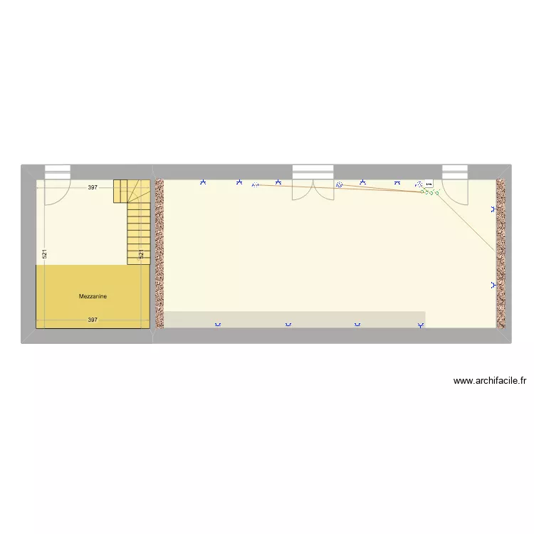 Etable RdC. Plan de 